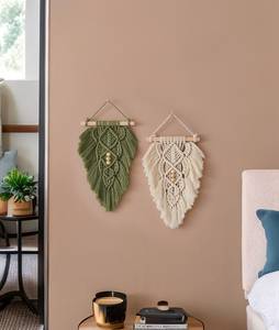 <b>Large</b> bohemian style macrame <b>wall</b> hanging to bring texture and softness to cold modern apartment interiors - Product Image 4