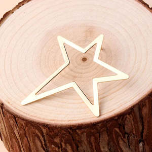 Pendientes llamativos de moda PRAO Diseño de contorno de estrella antideslustre Elegante y elegante - Product Image 1