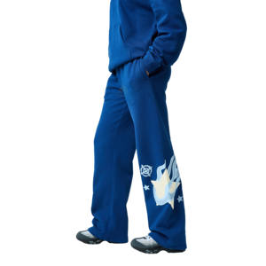 Pantalones Deportivos Holgados para Mujer, Personalizados con Logotipo Impreso en Espuma 3D, Frente Plano, Transpirables para Invierno, 100% Algodón Orgánico, Corte Holgado - Product Image 2