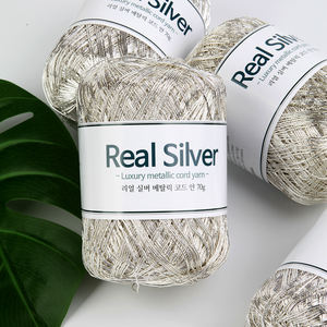 [Hilo de cordón metálico de plata real] Hilo metálico recubierto de plata real 99.9% 1mm, 70g, 200m | Antideslustre, hecho en Corea al por mayor - Product Image 2
