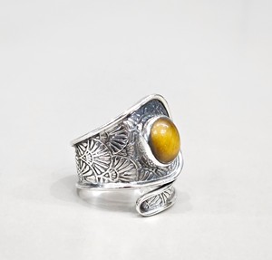 Natural <b>Tiger</b> <b>Eye</b> <b>Ring</b> 925 Sterling Silver Handmade Golden Brown Gemstone Wrap Statement <b>Ring</b> Gift for Women - Product Image 5