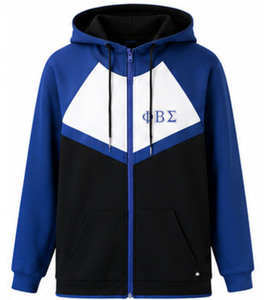 Zeta Phi Beta Sorority Embroidery <b>Men</b> 100% Cotton Fleece Hooded Winter Tracksuit ZPB Sorority Embroidered Custom Made Greek - Product Image 1