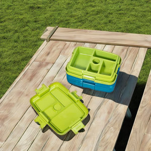 Lonchera de Plástico PP Duradera, Libre de BPA, con Tapa, para Niños, con 5 Compartimentos, Contenedores Bento Multiusos y Utensilios - Product Image 4