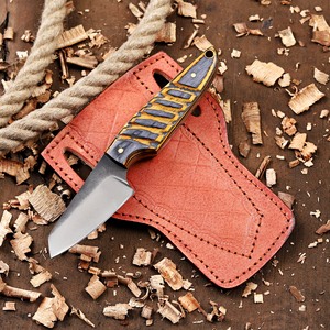 Couteau à lame fixe en acier 12C27 de qualité supérieure – Couteau tactique de chasse EDC à lame pleine longueur avec étui Pancake, équipement de survie en plein air - Product Image 5
