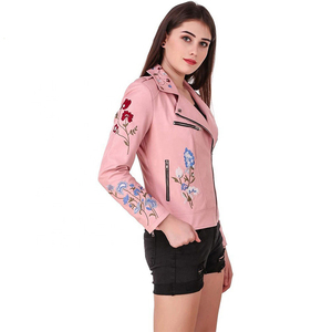 Leather Women's <b>Jackets</b> From Pakistan High Quality Women Fashion Women's Leather <b>Jackets</b> Original <b>Sheepskin</b> Leather Custom Size - Product Image 4