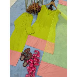 Ensemble haut-plazzo et dupatta pour femmes, vêtements de soirée, haut élégant avec écharpe enveloppante assortie - Product Image 2