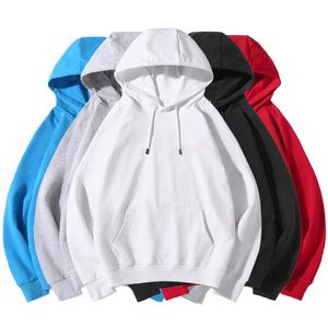 <b>Men's</b> Hooded Sweatshirt Solid Color Cotton Knitted Regular Fit Front Logo Casual Autumn Wear - Product Image 2