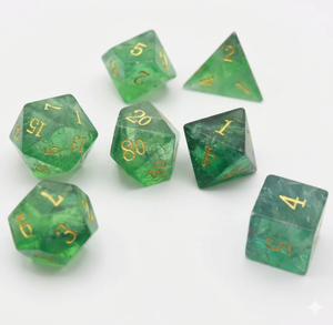 High quality stone <b>dice</b> Green Fluorite natural crystal reiki healing gemstones Engraved stone custom <b>dice</b> <b>set</b> Vikings crystal - Product Image 5