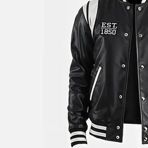 2026 Customized Leather <b>for</b> Bomber Heavy <b>Baseball</b> <b>Jacket</b> <b>Men</b> College Genuine Stand Winter Waterproof Eco-Friendly OEM Service - Product Image 4