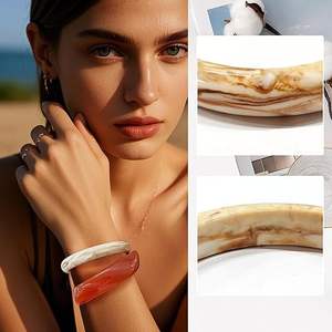 Pulseras de Resina Gruesas para Mujer, Joyería Geométrica Colorida, Brazaletes de Moda Atrevida, Ideales para Fiestas, Regalos - Product Image 2