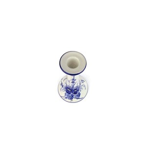 Portavelas de madera de Jodhpur pintado a mano |   Azul Vintage Desgastado |   Venta al por mayor - Product Image 3