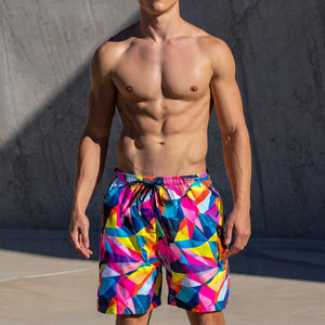 Pantalones Cortos Deportivos Sublimados para Hombre, Cintura Alta con Cordón Ajustable, Ropa de Gimnasio, 100% Poliéster, Secado Rápido - Product Image 6