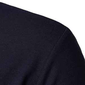 เสื้อโปโลผู้ชายแบบเรียบสีน้ำเงินกรมท่า รุ่นล่าสุดปี 2026 พร้อมโลโก้สั่งทำพิเศษ คุณภาพสูง ผ้าสี่ทิศทางยืดหยุ่น ทรงดรอปคัท ซิป แขนสั้น - Product Image 3