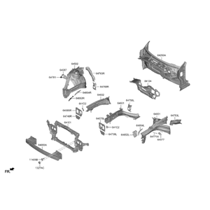 อะไหล่รถยนต์และรถบรรทุก IONIQ 6 รุ่นใหม่ ชิ้นส่วนอื่นๆ ซ้าย 64501KL000 - Product Image 2