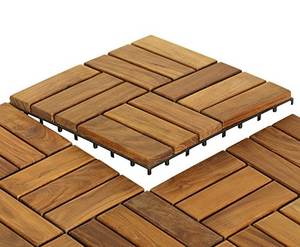 12 pulgadas X 12 pulgadas. Paquete de 10 Uds. Azulejos de cubierta de suelo entrelazados de madera de acacia para patio exterior cubierta de suelo de jardín con 12 listones - Product Image 3