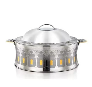 Recipiente Térmico para Alimentos de Metal, Cazuela de Acero Inoxidable con Tapa para Servir, Ideal para la Cocina y la Mesa del Comedor - Product Image 3