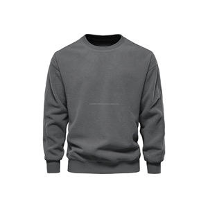 Jersey elegante de manga larga con cuello redondo liso para hombre, suéter de punto a la moda, diseño de logotipo personalizado, sudaderas con capucha, envío DDP - Product Image 3