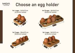 Plateau porte-œufs en bois fait main, support de rangement pour œufs en bois naturel pour la cuisine, la ferme et la décoration intérieure - Product Image 5