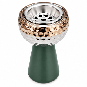 Brûleur d'encens moderne de luxe en métal avec support en métal martelé or rose, encensoir arabe Bakhoor du Moyen-Orient et brûleur de charbon d'oud - Product Image 1