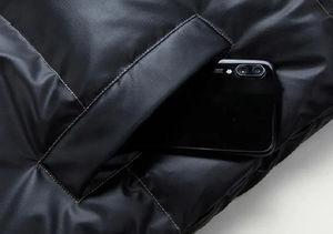 Nouvelle Veste d'Hiver 2026 en Toile Légère, Coupe-Vent, Chaude, à Capuche, Rembourrée en Fibre de Polyester, avec Logo Personnalisé et Poches - Product Image 4