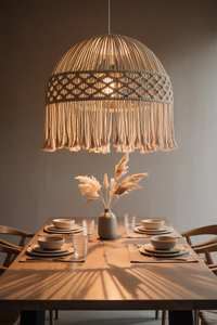 Lustre suspendu élégant en corde de chanvre avec abat-jour en jute naturel tissé à la main, fournisseur de luminaires suspendus en provenance du Bangladesh - Product Image 2
