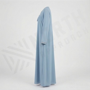 Abaya extragrande y modesta con cinturón, vestido holgado y arejado de longitud completa, ideal para viajes, oración o uso diario, de alta calidad. - Product Image 3