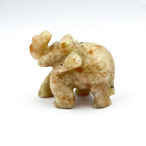 Sunstone <b>Elephant</b> Hand Carved Natural Gemstone Figurine Positivity Leadership Feng Shui <b>Decor</b> Wholesale - Product Image 1