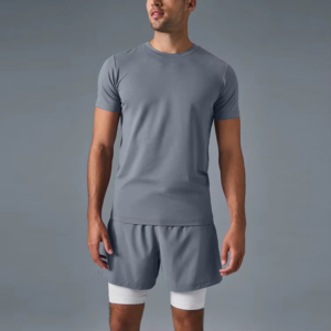 เสื้อเชิ้ตแขนสั้นลำลองสำหรับผู้ชาย วัสดุระบายอากาศได้ดี ทรงหลวม ใส่สบายทุกวัน สไตล์เรียบง่าย คอกลม เสื้อเชิ้ตสำหรับใส่ในฤดูร้อน - Product Image 1