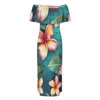 Robe longue professionnelle grande taille Mumu à col en V, silhouette décontractée pour un confort tout au long de la journée, personnalisation du logo