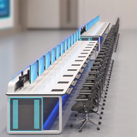 Solution de bureau modulaire pour poste de travail de salle de contrôle, table de centre de commande réglable en hauteur