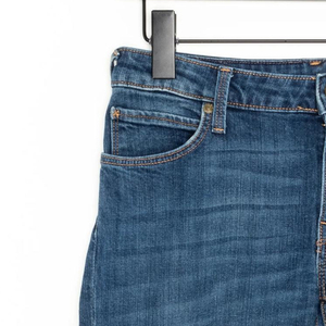 Jeans en denim slim pour hommes avec logo personnalisé, taille mi-haute, extensibles, style décontracté et streetwear, vente en gros - Product Image 4