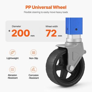 Martinetto per Rimorchio Monoruota Rinforzato da 725 kg (1600 libbre) con Sollevamento di 25 cm, Montaggio a Bullone e Girevole per Rimorchi di Barche e Moto d'Acqua - Product Image 6