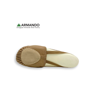 Chaussures de danse unisexe Armando AG749 à demi-semelle, en cuir souple, pour pirouettes et tours de talon, style contemporain et lyrique, avec bande élastique et doublure en coton