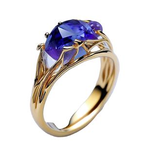 Joyería fina de lujo al por mayor anillos de eternidad de fiesta de color personalizado anillos de plata de ley 925 - Product Image 1