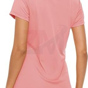 T-shirt pour femme à manches courtes en coton 100% personnalisé avec logo imprimé, best-seller, respirant, prix abordable - Product Image 3