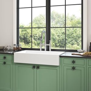 Lavello cucina in ceramica bianca da 30 \ "L X 19 \" W fattoria/grembiule anteriore - Product Image 4