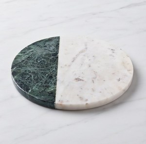 Planche à découper élégante en marbre vert et blanc, bicolore, demi-couleur - Product Image 5