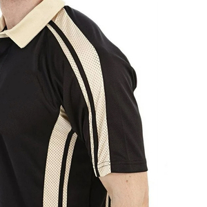 Voxstyle Enterprises VE-13 Black Line Casual <b>Collar</b> <b>T</b>-<b>Shirts</b> for Men Breathable Short Sleeve Cotton Bamboo Canvas Fabric - Product Image 6