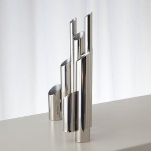 Decorative Iron <b>Flower</b> Vase For Contemporary Interiors Ideal For Tabletops Shelves Mantels And Office <b>Display</b> Spaces - Product Image 6