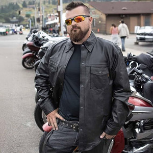 Chaqueta de Motocicleta Unisex de Alta Calidad, Chaqueta M/C con Bolsillos Utilitarios y Cinturón Lateral para Hombre - Product Image 5