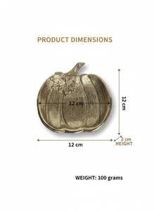 Plateau décoratif en aluminium finition laiton doré en forme de citrouille, idéal pour servir des fruits secs et des bonbons lors de Diwali - Product Image 6