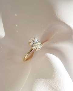 Bijoux fins de luxe, or jaune 9 carats, certificat IGI, diamant de laboratoire 2 carats, coupe ovale, bague de fiançailles solitaire, bague de mariage - Product Image 5