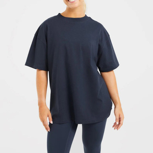 Camisetas de Verano de Manga Corta para Mujer, Cuello Redondo, Tejidas, Casuales, de Secado Rápido, Transpirables, para Fitness, Moda, Venta al Por Mayor, Alta Calidad - Product Image 3