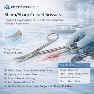 Tijeras para vendajes Lister, puntiagudas/sondadoras, 14 cm y 16 cm, hechas de acero inoxidable de alta calidad, tijeras médicas para vendajes - Product Image 2