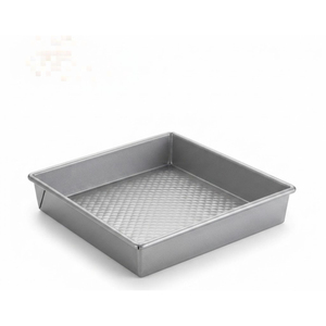 Moule à pâtisserie rond de haute qualité avec fond texturé diamant, en aluminium antiadhésif, compatible lave-vaisselle, pour brownies et gâteaux - Product Image 1