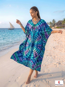 Women Printed <b>Kaftan</b> Dress Loose Fit <b>Summer</b> Beach Wear Comfortable Fabric Custom Bulk Manufacturing Wholesale Export Supply - Product Image 6