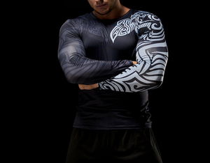 OEM Men's Mock Neck Compression Training Top <b>Long</b> <b>Sleeve</b> Stretch Fitness Sport <b>Undershirt</b> - Product Image 4