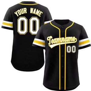 Camiseta de Béisbol Unisex de Hip Hop con Botones, Estampado Digital, Camiseta de Béisbol Personalizada con Letras y Números Bordados a Rayas para Hombre - Product Image 6