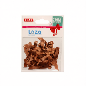 Fiocco in Nastro ILAN Lazo 7Mm Colore Caffè per Decorazioni Artigianali - Product Image 1
