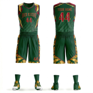 Pakistan Made Custom college Basketball Uniform for kids teams Low High Quality Training Polyester <b>Light</b> Weight Jersey Custom - Product Image 5